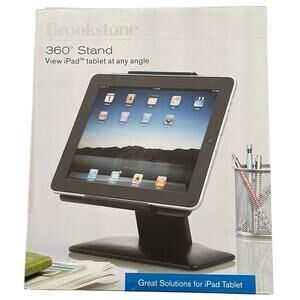Brookstone 360° Adjustable iPad Tablet Stand View at Any Angle NEW